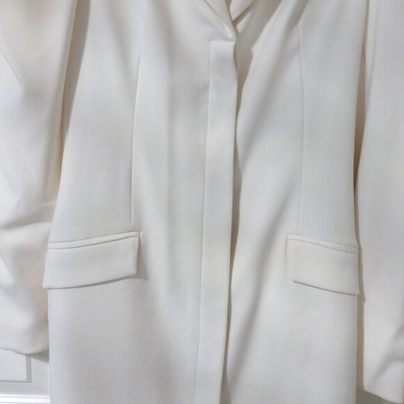 GUESS off white cream blazer overcoat with padded puffy shoulders - Picture 16 of 16